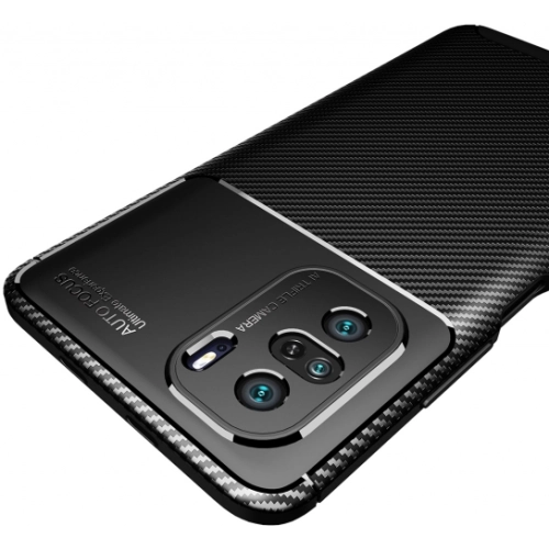 Xiaomi Poco F3 Kılıf Silikon Parmak İzi Bırakmayan Karbon Soft Negro Kapak - Siyah