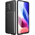 Xiaomi Poco F3 Kılıf Silikon Parmak İzi Bırakmayan Karbon Soft Negro Kapak - Siyah