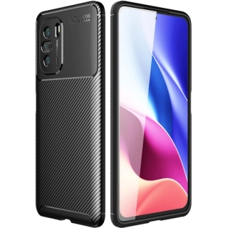 Xiaomi Poco F3 Kılıf Silikon Parmak İzi Bırakmayan Karbon Soft Negro Kapak - Siyah