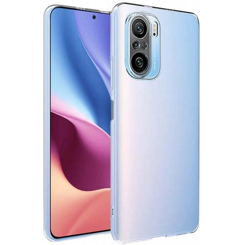 Xiaomi Poco F3 Kılıf Kamera Korumalı Esnek Silikon Kapak - Şeffaf