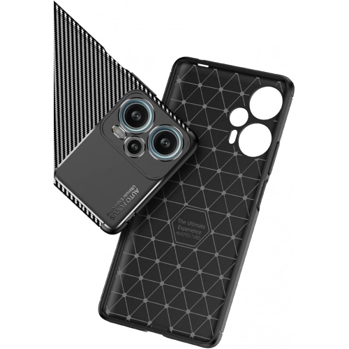 Xiaomi Poco F5 Kılıf Silikon Parmak İzi Bırakmayan Karbon Soft Negro Kapak - Siyah