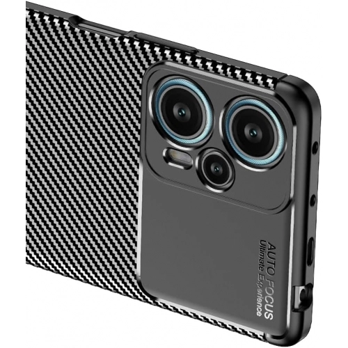 Xiaomi Poco F5 Kılıf Silikon Parmak İzi Bırakmayan Karbon Soft Negro Kapak - Siyah