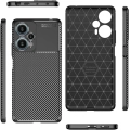 Xiaomi Poco F5 Kılıf Silikon Parmak İzi Bırakmayan Karbon Soft Negro Kapak - Siyah