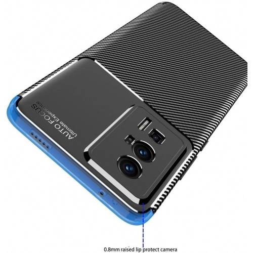 Xiaomi Poco F5 Pro Kılıf Silikon Parmak İzi Bırakmayan Karbon Soft Negro Kapak - Siyah