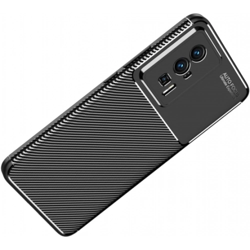Xiaomi Poco F5 Pro Kılıf Silikon Parmak İzi Bırakmayan Karbon Soft Negro Kapak - Siyah