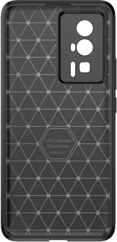 Xiaomi Poco F5 Pro Kılıf Karbon Serisi Mat Fiber Silikon Negro Kapak - Siyah