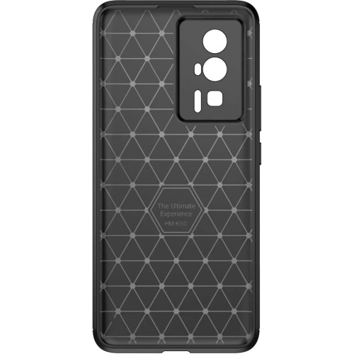 Xiaomi Poco F5 Pro Kılıf Silikon Parmak İzi Bırakmayan Karbon Soft Negro Kapak - Siyah