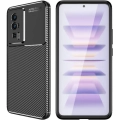 Xiaomi Poco F5 Pro Kılıf Silikon Parmak İzi Bırakmayan Karbon Soft Negro Kapak - Siyah