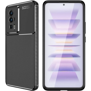 Xiaomi Poco F5 Pro Kılıf Silikon Parmak İzi Bırakmayan Karbon Soft Negro Kapak - Siyah