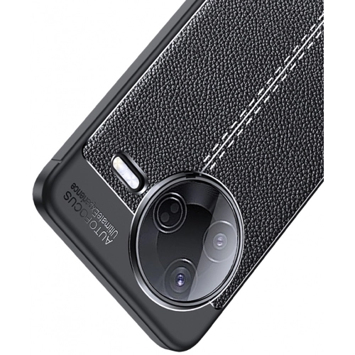 Xiaomi Poco F7 Pro Kılıf Deri Görünümlü Lüks Parmak İzi Bırakmaz Niss Silikon Kapak - Siyah