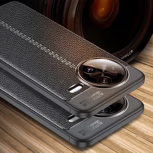 Xiaomi Poco F7 Pro Kılıf Deri Görünümlü Lüks Parmak İzi Bırakmaz Niss Silikon Kapak - Siyah