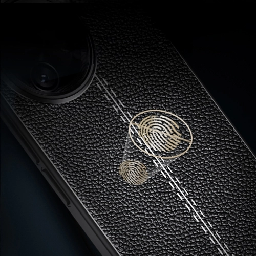 Xiaomi Poco F7 Pro Kılıf Deri Görünümlü Lüks Parmak İzi Bırakmaz Niss Silikon Kapak - Siyah