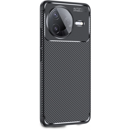 Xiaomi Poco F7 Pro Kılıf Silikon Parmak İzi Bırakmayan Karbon Soft Negro Kapak - Siyah