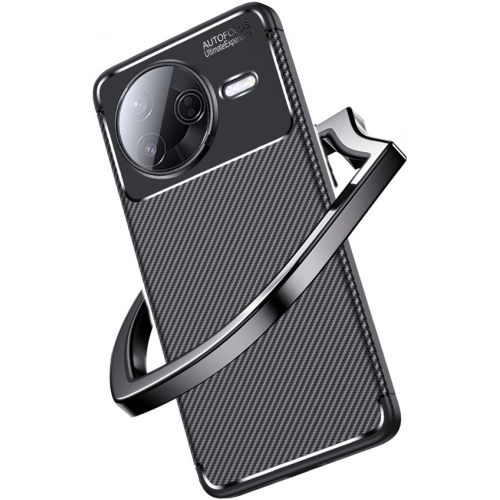 Xiaomi Poco F7 Pro Kılıf Silikon Parmak İzi Bırakmayan Karbon Soft Negro Kapak - Siyah