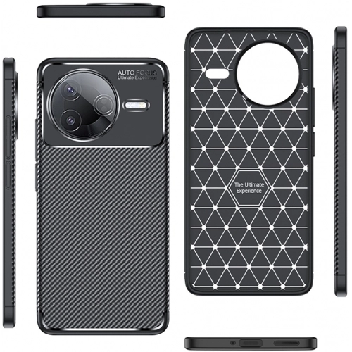 Xiaomi Poco F7 Pro Kılıf Silikon Parmak İzi Bırakmayan Karbon Soft Negro Kapak - Siyah