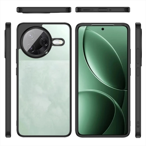 Xiaomi Poco F7 Pro Kılıf Volks Serisi Kenarları Silikon Arkası Şeffaf Sert Kapak - Siyah