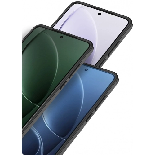 Xiaomi Poco F7 Pro Kılıf Volks Serisi Kenarları Silikon Arkası Şeffaf Sert Kapak - Siyah