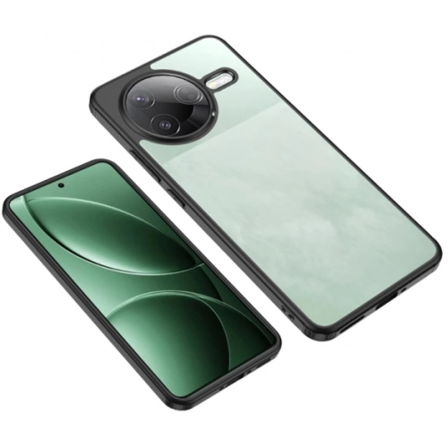 Xiaomi Poco F7 Pro Kılıf Volks Serisi Kenarları Silikon Arkası Şeffaf Sert Kapak - Siyah