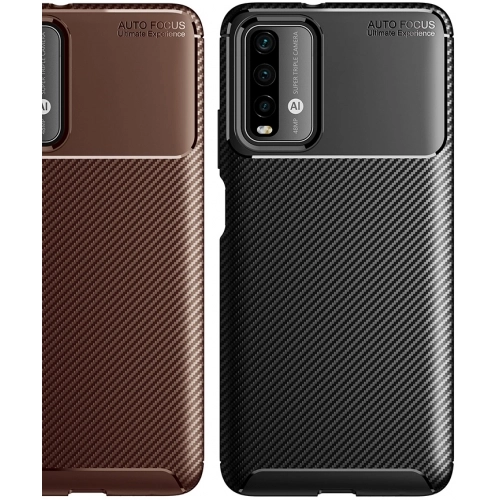 Xiaomi Poco M3 Kılıf Silikon Parmak İzi Bırakmayan Karbon Soft Negro Kapak - Lacivert