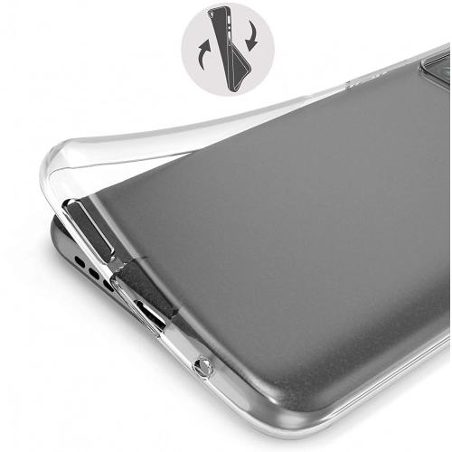 Xiaomi Poco M3 Kılıf Kamera Korumalı Esnek Silikon Kapak - Şeffaf