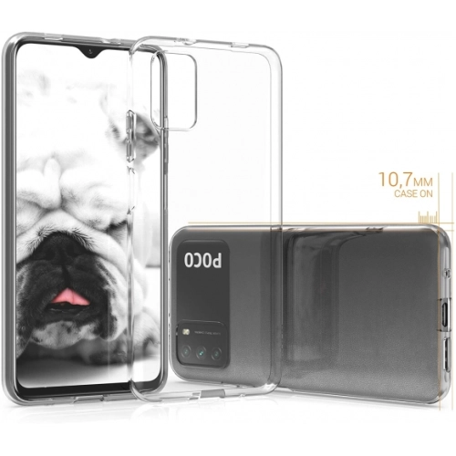 Xiaomi Poco M3 Kılıf Kamera Korumalı Esnek Silikon Kapak - Şeffaf