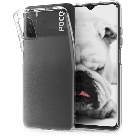 Xiaomi Poco M3 Kılıf Kamera Korumalı Esnek Silikon Kapak - Şeffaf