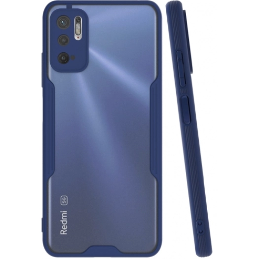 Xiaomi Poco M3 Pro Kılıf Renkli Silikon Kamera Lens Korumalı Şeffaf Parfe Kapak - Lacivert