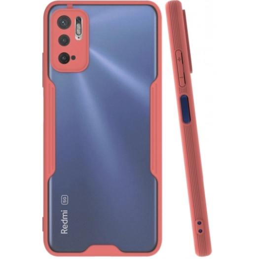Xiaomi Poco M3 Pro Kılıf Renkli Silikon Kamera Lens Korumalı Şeffaf Parfe Kapak - Pembe