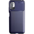 Xiaomi Poco M3 Pro Kılıf Silikon Parmak İzi Bırakmayan Karbon Soft Negro Kapak - Lacivert