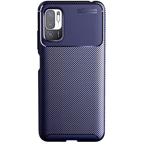 Xiaomi Poco M3 Pro Kılıf Silikon Parmak İzi Bırakmayan Karbon Soft Negro Kapak - Lacivert