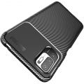 Xiaomi Poco M3 Pro Kılıf Silikon Parmak İzi Bırakmayan Karbon Soft Negro Kapak - Siyah