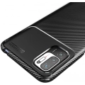 Xiaomi Poco M3 Pro Kılıf Silikon Parmak İzi Bırakmayan Karbon Soft Negro Kapak - Siyah