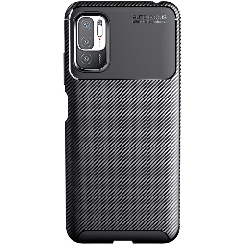 Xiaomi Poco M3 Pro Kılıf Silikon Parmak İzi Bırakmayan Karbon Soft Negro Kapak - Siyah