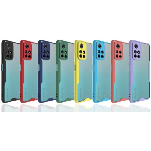 Xiaomi Poco M4 Pro 5G Kılıf Renkli Silikon Kamera Lens Korumalı Şeffaf Parfe Kapak - Pembe