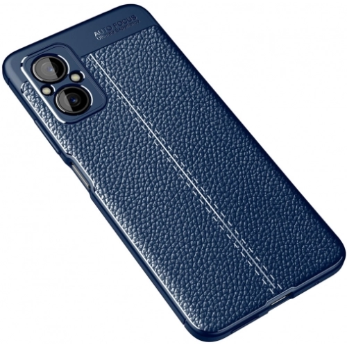 Xiaomi Poco M5 Kılıf Deri Görünümlü Lüks Parmak İzi Bırakmaz Niss Silikon Kapak - Lacivert