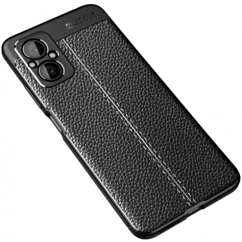 Xiaomi Poco M5 Kılıf Deri Görünümlü Lüks Parmak İzi Bırakmaz Niss Silikon Kapak - Siyah