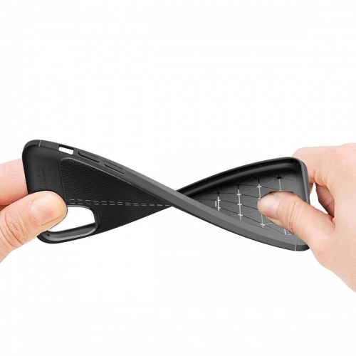 Xiaomi Poco M5 Kılıf Deri Görünümlü Lüks Parmak İzi Bırakmaz Niss Silikon Kapak - Siyah