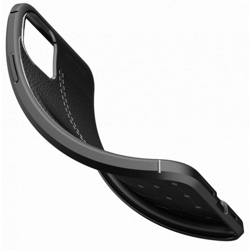 Xiaomi Poco M5 Kılıf Deri Görünümlü Lüks Parmak İzi Bırakmaz Niss Silikon Kapak - Siyah