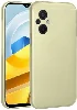 Xiaomi Poco M5 Kılıf İnce Mat Esnek Silikon - Gold