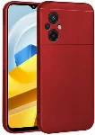 Xiaomi Poco M5 Kılıf İnce Mat Esnek Silikon - Kırmızı