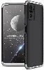 Xiaomi Poco M5s Kılıf 3 Parçalı 360 Tam Korumalı Rubber AYS Kapak - Gri Siyah