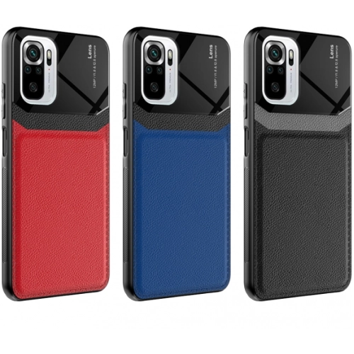 Xiaomi Poco M5s Kılıf Deri Görünümlü Emiks Kapak - Siyah