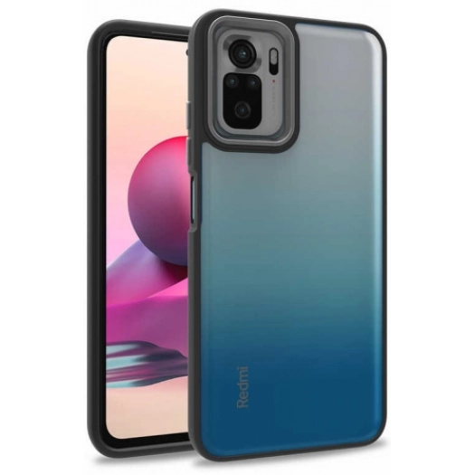 Xiaomi Poco M5s Kılıf Electro Silikon Renkli Flora Kapak - Siyah