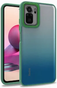 Xiaomi Poco M5s Kılıf Electro Silikon Renkli Flora Kapak - Yeşil