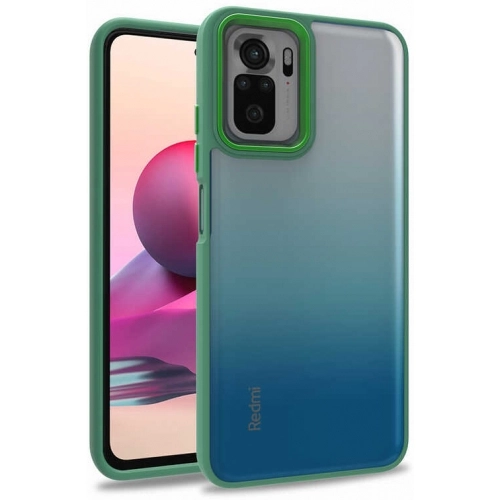 Xiaomi Poco M5s Kılıf Electro Silikon Renkli Flora Kapak - Yeşil