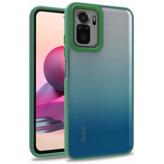 Xiaomi Poco M5s Kılıf Electro Silikon Renkli Flora Kapak - Yeşil