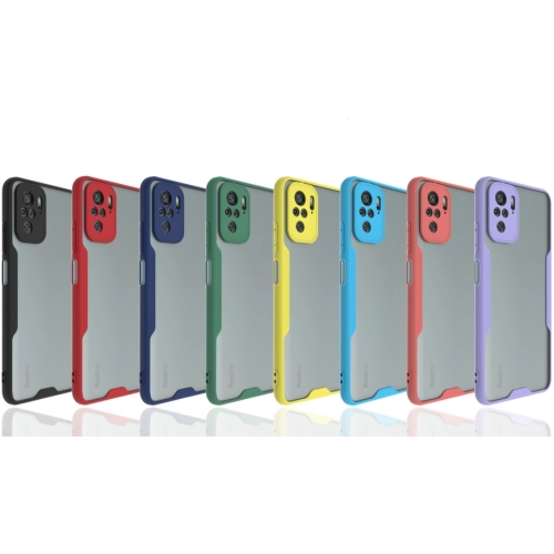 Xiaomi Poco M5s Kılıf Renkli Silikon Kamera Lens Korumalı Şeffaf Parfe Kapak - Pembe