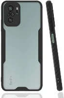 Xiaomi Poco M5s Kılıf Kamera Lens Korumalı Arkası Şeffaf Silikon Kapak - Siyah