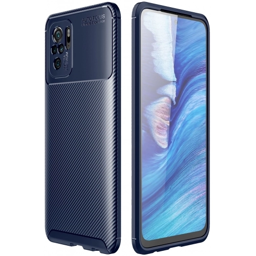 Xiaomi Poco M5s Kılıf Silikon Parmak İzi Bırakmayan Karbon Soft Negro Kapak - Lacivert