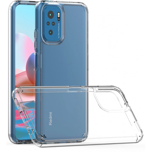 Xiaomi Poco M5s Kılıf Korumalı Kenarları Silikon Arkası Sert Coss Kapak - Şeffaf